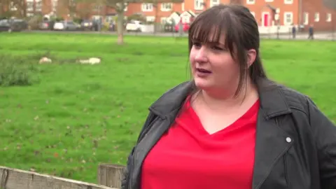 BBC Former Apprentice Louise James, 33, speaks to the BBC on the farm where she now works.