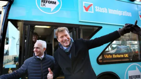 Getty Images Ben Habib and Richard Tice in Wellingborough