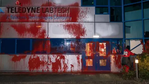 Vladimir Morozov Red paint was daubed across the factory