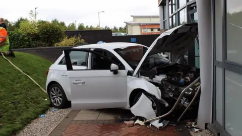 Chesterfield Royal Hospital Crash scene