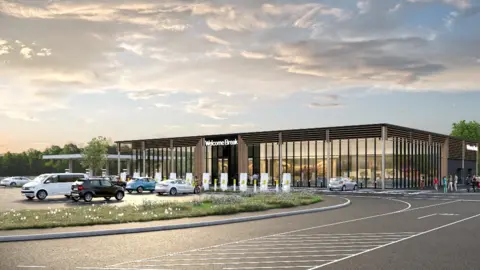 Welcome Break / ADS Design Artist impression of planned service station