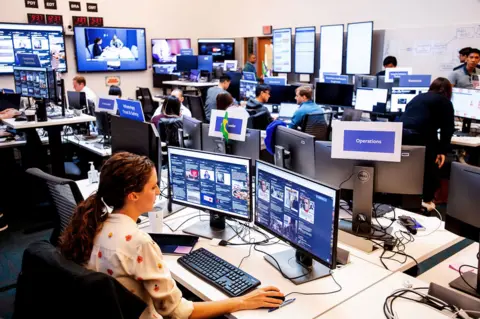 Getty Images Facebook's 'war room'