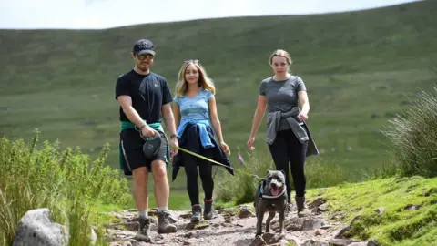 Wales news service Walkers in the Brecon Beacons