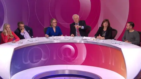BBC Isabel Oakeshott, Robert Winston, Rebecca Long-Bailey, David Dimbleby, Nicky Morgan and Geoff Norcott