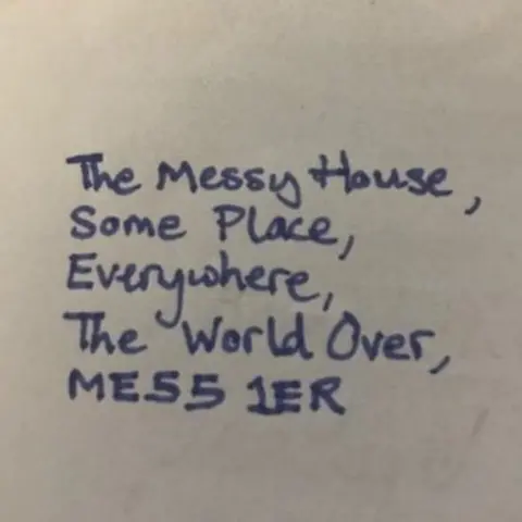 BBC A letter addressed to The Messy House