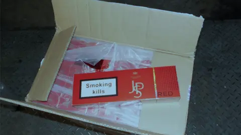 CPS Box of counterfeit cigarettes