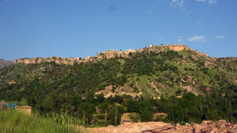 BBC  View of Amedi from across the valley