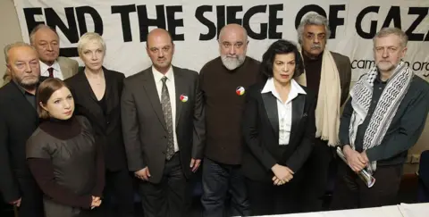 Getty/AFP Jeremy Corbyn as part of a group against Israeli settlement of Gaza in 2009