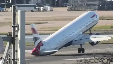 plane on runway