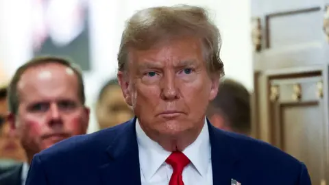 Reuters Former U.S. President Donald Trump attends the closing arguments in the Trump Organization civil fraud trial at New York State Supreme Court in the Manhattan borough of New York City, U.S., January 11, 2024.