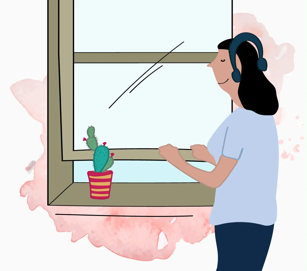 Illustration of shutting out the noise