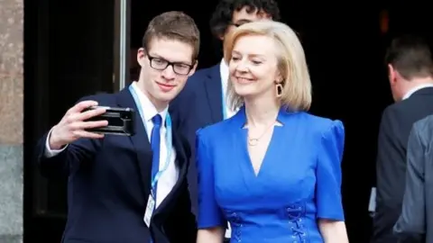 Reuters Liz Truss and selfie hunter
