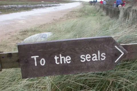 Philip Precey, Lincolnshire Wildlife Trust Sign at Donna Nook