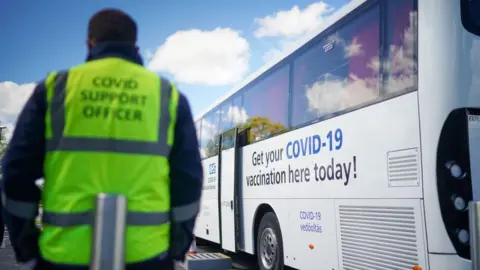 Getty Images Vaccination bus