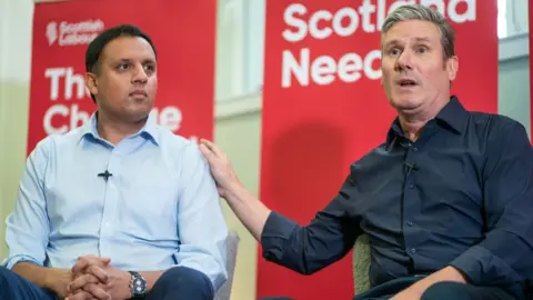 Getty Images Anas Sarwar and Keir Starmer