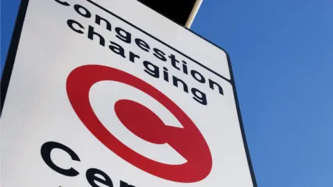 Getty Images Congestion charge sign