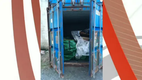 Alderney bowling alleys in shipping container