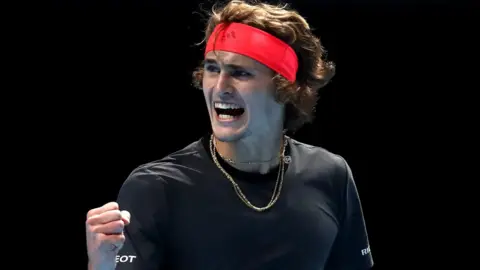 Alexander Zverev celebrates