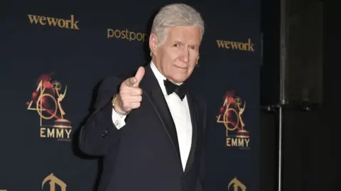 Getty Images Alex Trebek, winner of the Outstanding Game Show Host award