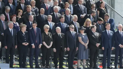 Reuters Leaders and officials attend the commemorative ceremony in Warsaw