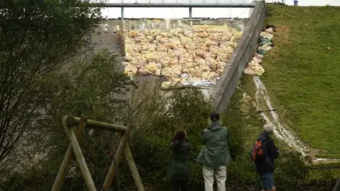 Getty Images Park beneath Whaley Bridge dam