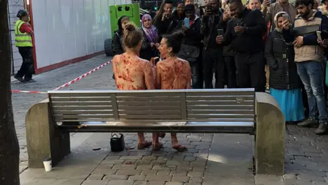 Issy Thwaite Two naked women smothered in jam