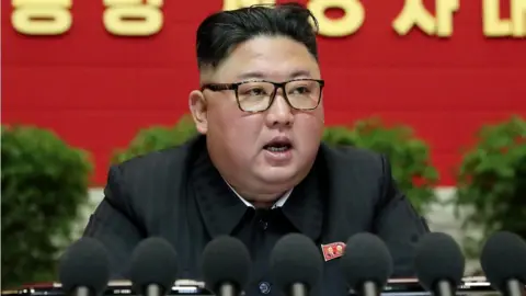 Reuters North Korean leader Kim Jong-un speaks during the eighth congress of the Workers' Party in Pyongyang, North Korea