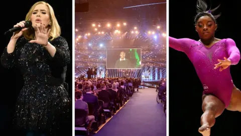 Getty Images/BBC Adele, the BBC Sports Personality of the Year and Simone Biles