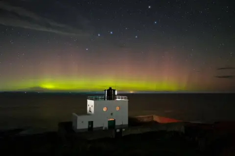 Peter Greig Northern Lights in Bamburgh