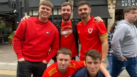 Male Welsh fans