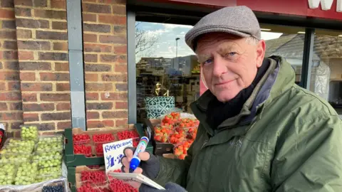 Kevin Eastgate at his stall