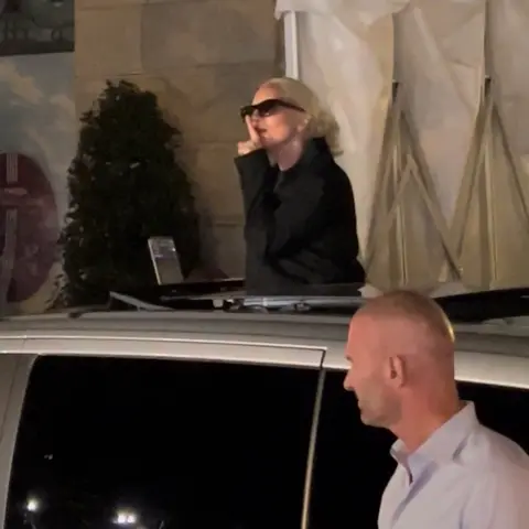 Getty Images Lady Gaga to his lip as, appeared to play new laptop mushes to the hotel, out of the hotel