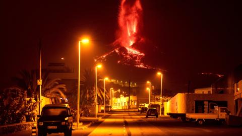A volcanic eruption on the Spanish island of La Palma in 2021