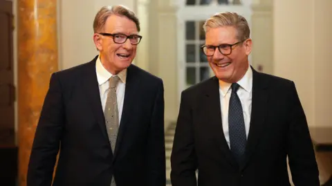 PA Media Lord Mandelson with Sir Keir Starmer.