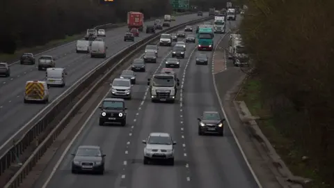 Laura Foster/BBC Traffic on the A12 in Essex 