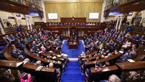 EPA The opening day of the 34th Dail in Leinster House where the representatives are due to vote on the nomination of the new prime minister in Dublin, Ireland.