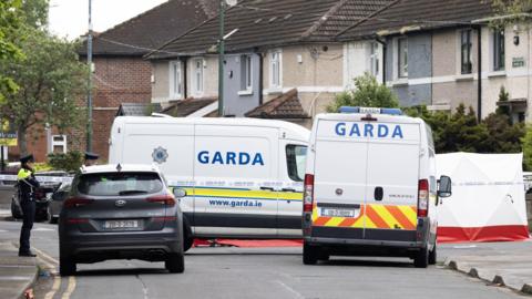 Garda at the scene on Knocknarea Rd in the Drimnagh area of south Dublin