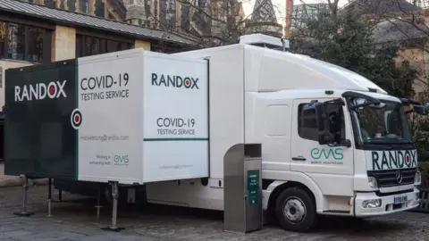 Randox mobile testing vehicle in central London