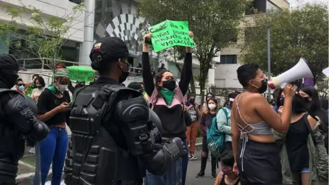 EPA Activists from feminist groups demonstrate in favour of the decriminalisation of abortion in Quito