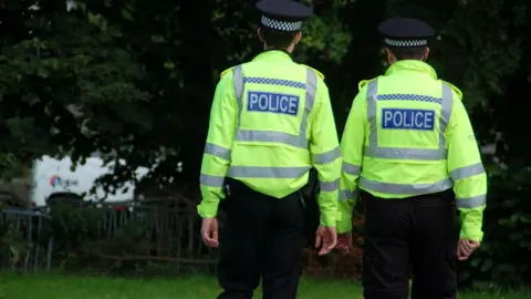 BBC police officers on patrol