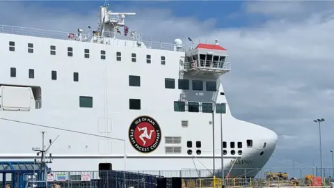 BBC Front end of Manxman in Douglas Harbour