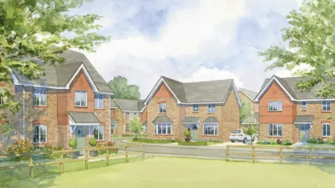 Bellway/Gloucester City Council An artists impression of how the houses might look