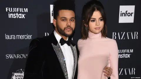 Getty Images The Weeknd and Selena Gomez