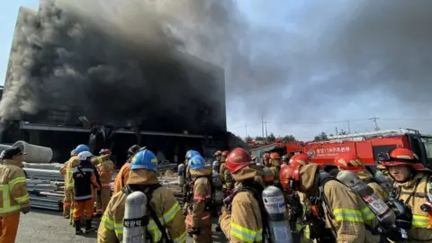 Getty Images Blaze in Icheon, South Korea