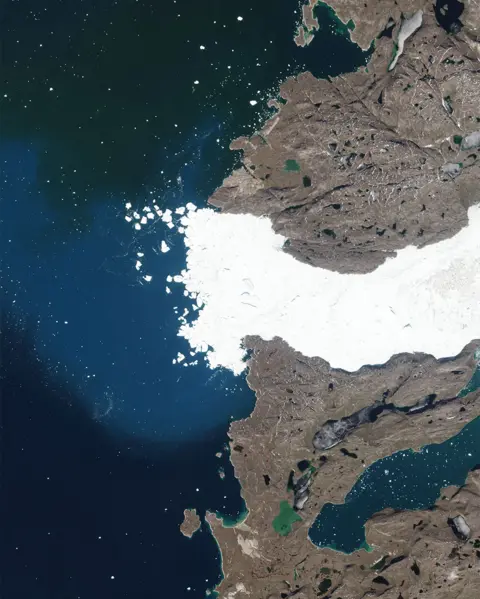 Sentinel Hub Jakobshavn Glacier