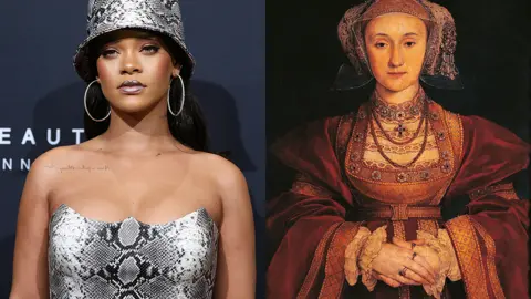 Getty Images Rihanna and Anne of Cleves