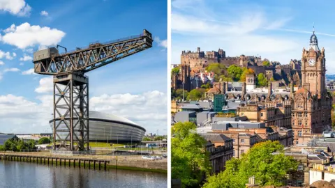 Getty Images Glasgow and Edinburgh