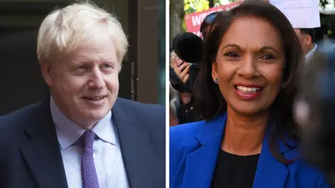 Getty Images Boris Johnson, Gina Miller