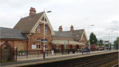 Robert Eva via Geograph Irlam railway station