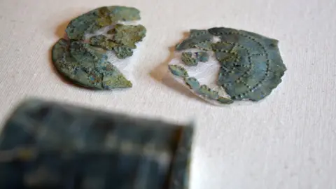 Cambridgeshire County Council Ends of a metal workbox laid flat